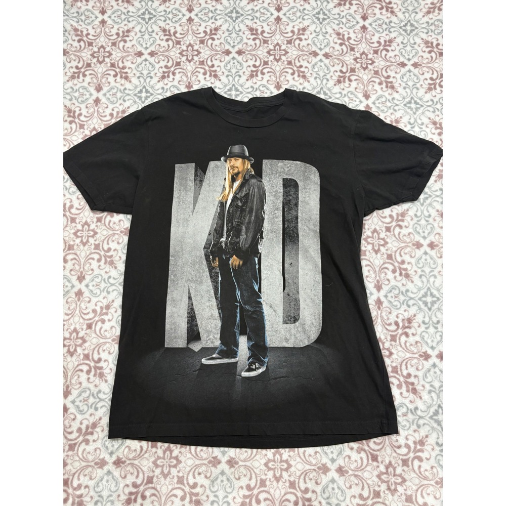 Kid Rock First Kiss Cheap Date Tour 2015 Concert T-Shirt Black Mens Medium M